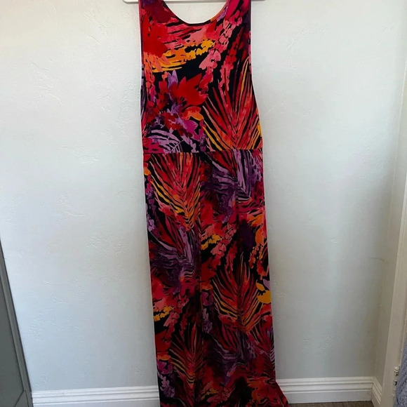 Lane Bryant Tropical Colorful Maxi Dress  - Size 14/16 - Picture 4 of 4